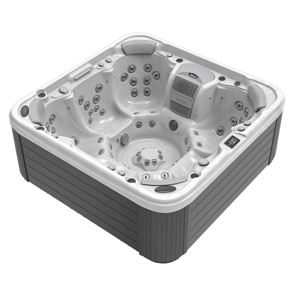 Wellis Mont Blanc 7 Person Hydrotherapy Hot Tub (Silver / Grey)