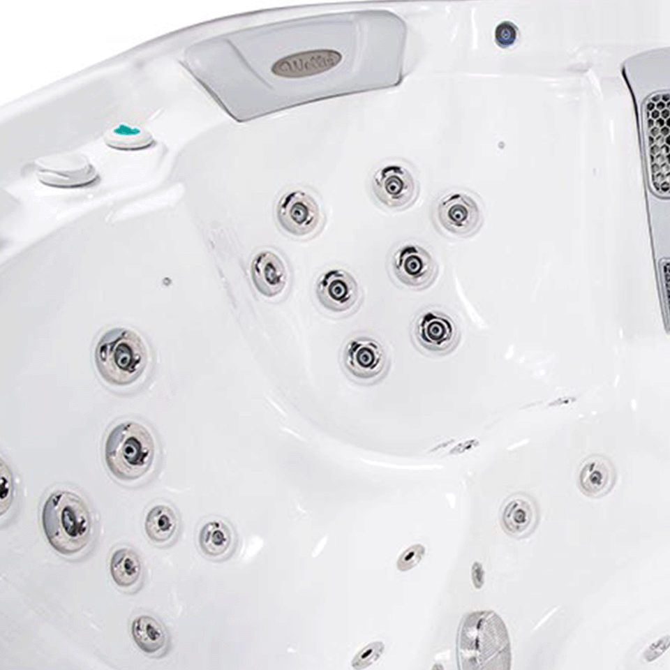 Wellis Mont Blanc 7 Person Hydrotherapy Hot Tub (Silver / Grey)