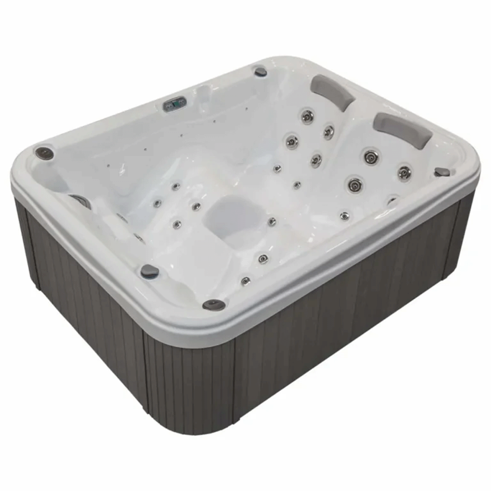 Wellis Oslo 2 Person Plug N Play Hot Tub (Silver / Grey)