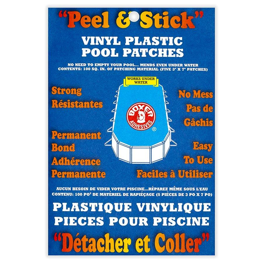 Boxer Vinyl Plastic Pool Patches (100 Sq. Inch Kit)
