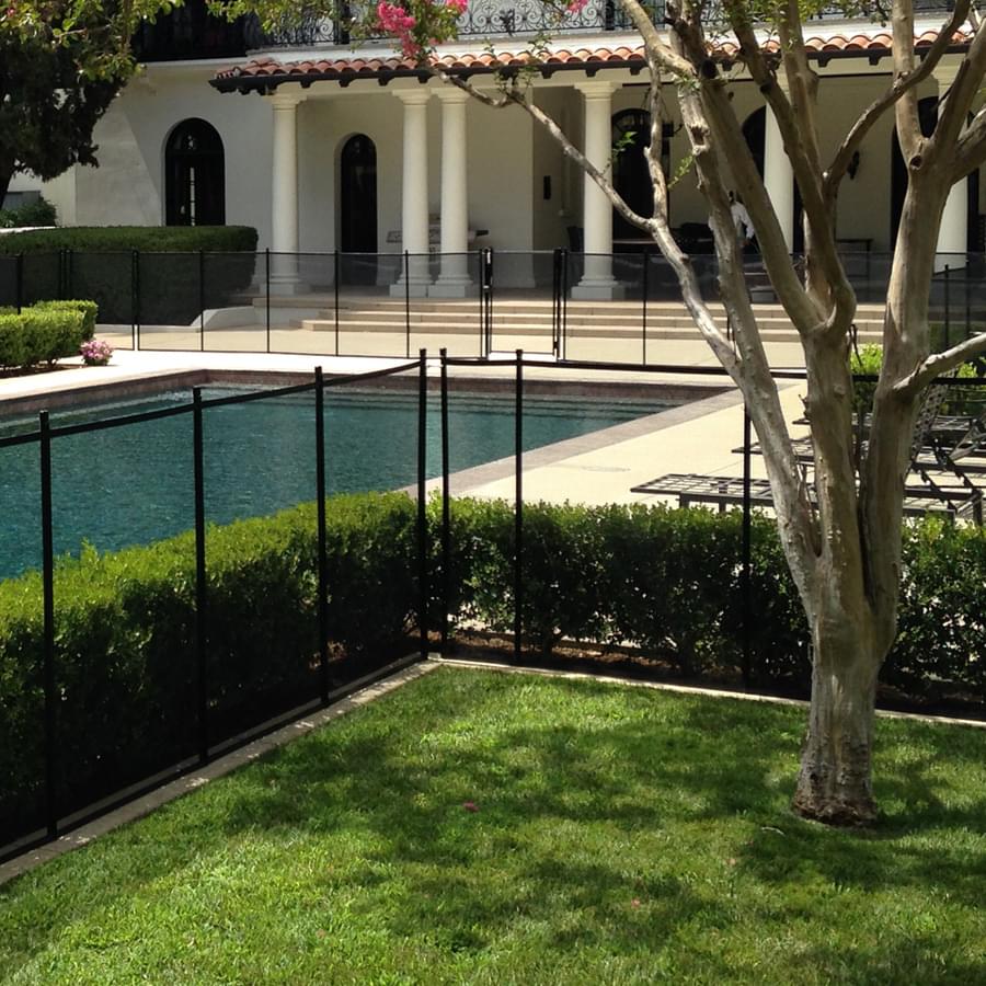 GLI Inground 4 ft x 10 ft Pool Safety Fence - One Complete Section (Designer Black)
