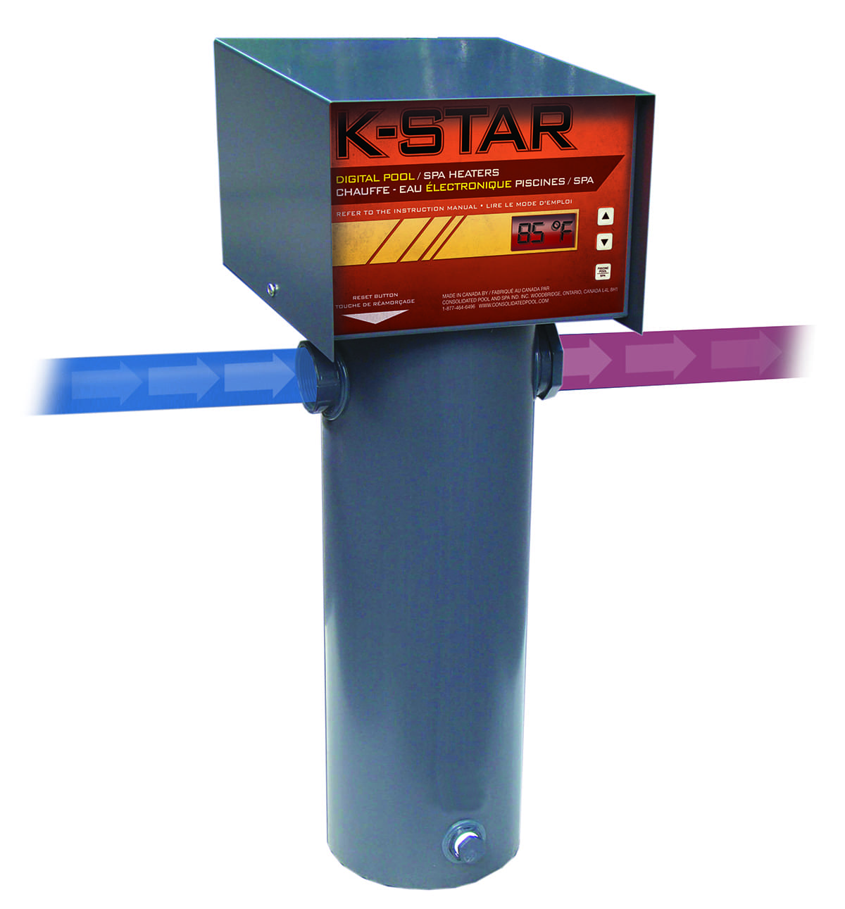 Open Box K-Star 10KW Digital Titanium Salt Water Friendly Electric Pool/Spa Heater (65,000 L)