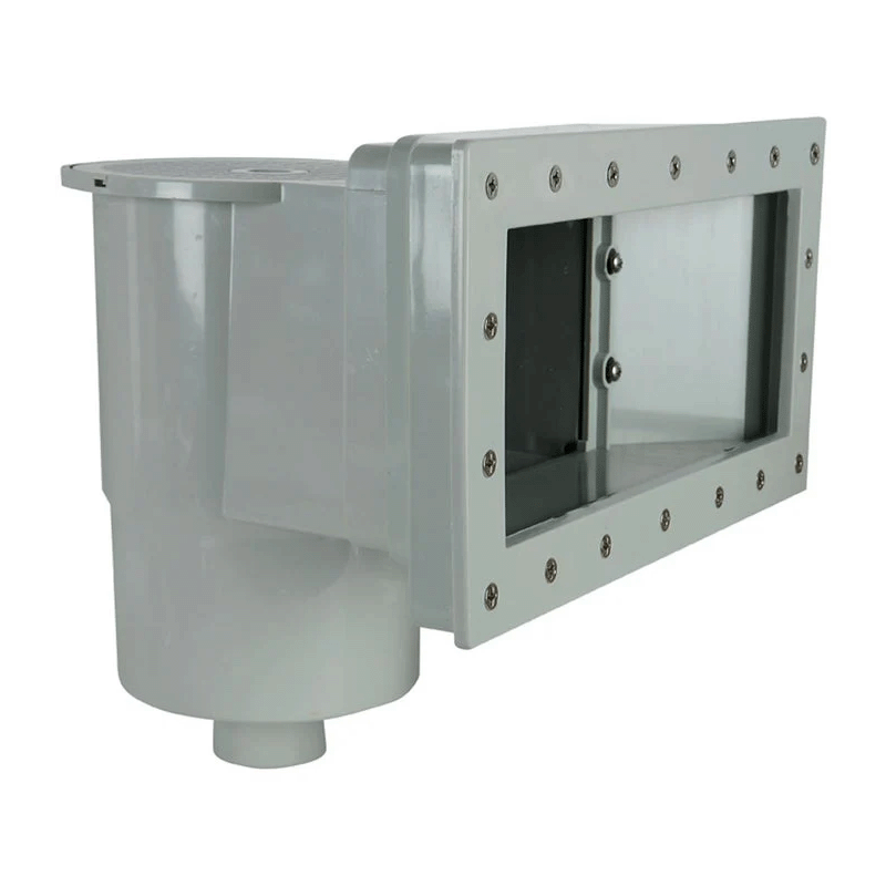 Open Box Kit d'écumoire pour piscine hors terre et de jet de retour à large ouverture de 12 pouces (gris pâle)
