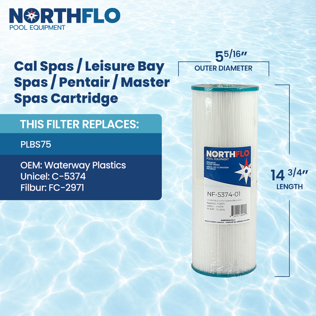NorthFlo Cal Spas / Leisure Bay Spas / Pentair / Master Spas Cartridge Element - Replaces PLBS75 - Single Replacement Filter