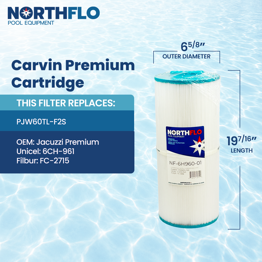NorthFlo Carvin Premium Cartridge Element - Replaces PJW60TL-F2S - Single Replacement Filter