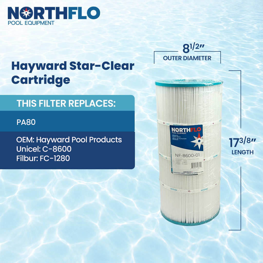 NorthFlo Hayward Star-Clear Cartridge Element - Replaces PA80 - Single Replacement Filter
