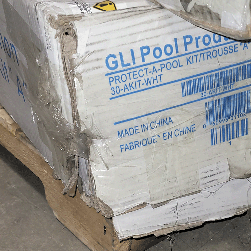 Open Box GLI White Above Ground Pool Fence Base Kit (Kit A - 8 Sections)