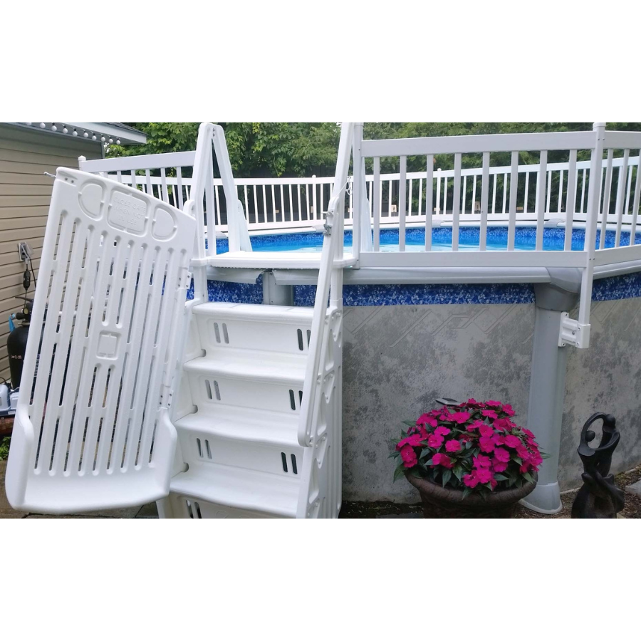 Open Box Grand Entry Step, Ladder & Gate (Taupe)