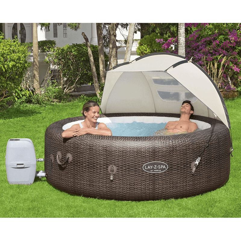 Open Box Auvent UV amovible Saluspa (6 pi x 37 po x 43 po, couleur crème)