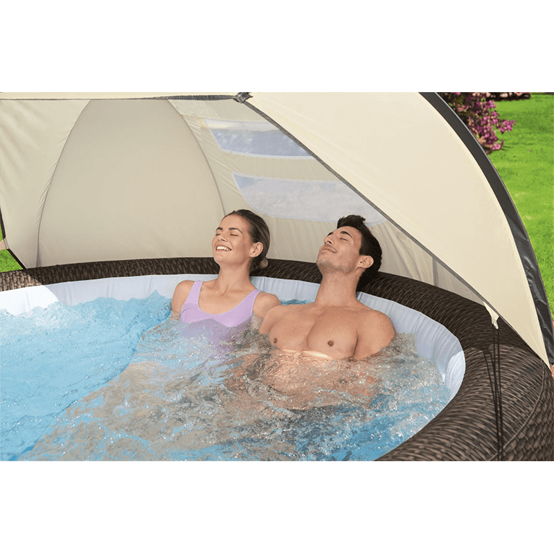 Open Box Auvent UV amovible Saluspa (6 pi x 37 po x 43 po, couleur crème)