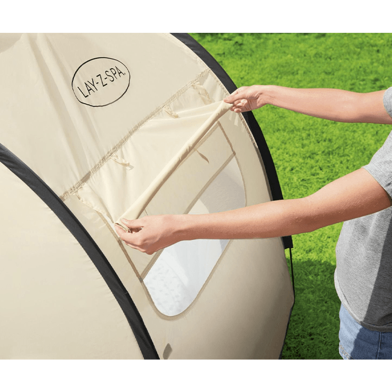 Open Box Auvent UV amovible Saluspa (6 pi x 37 po x 43 po, couleur crème)