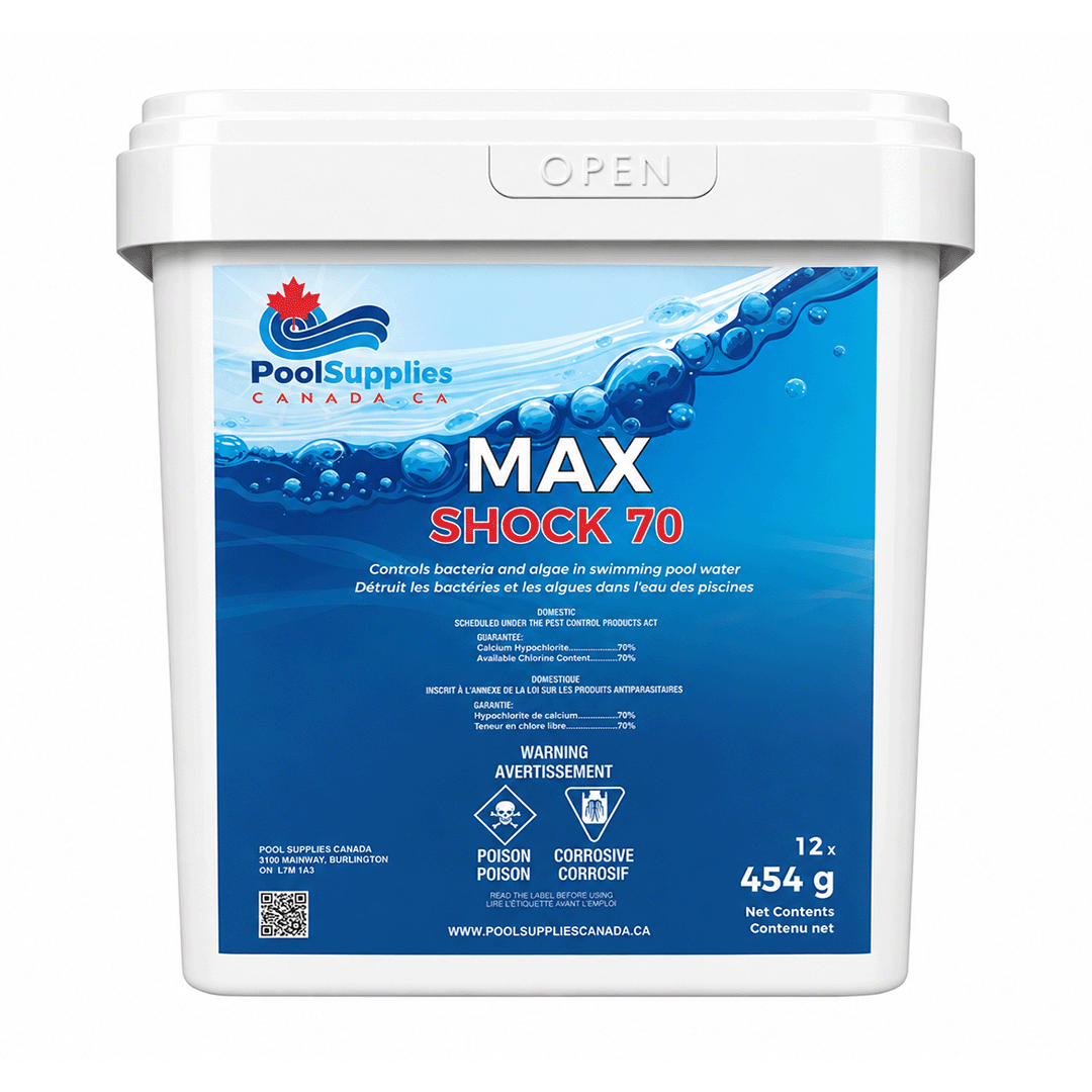 Max Shock 70 by Pool Supplies Canada (Pail of 12 x 450g Pouches)