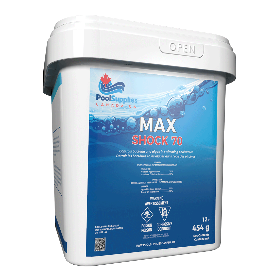 Max Shock 70 by Pool Supplies Canada (Pail of 12 x 450g Pouches)