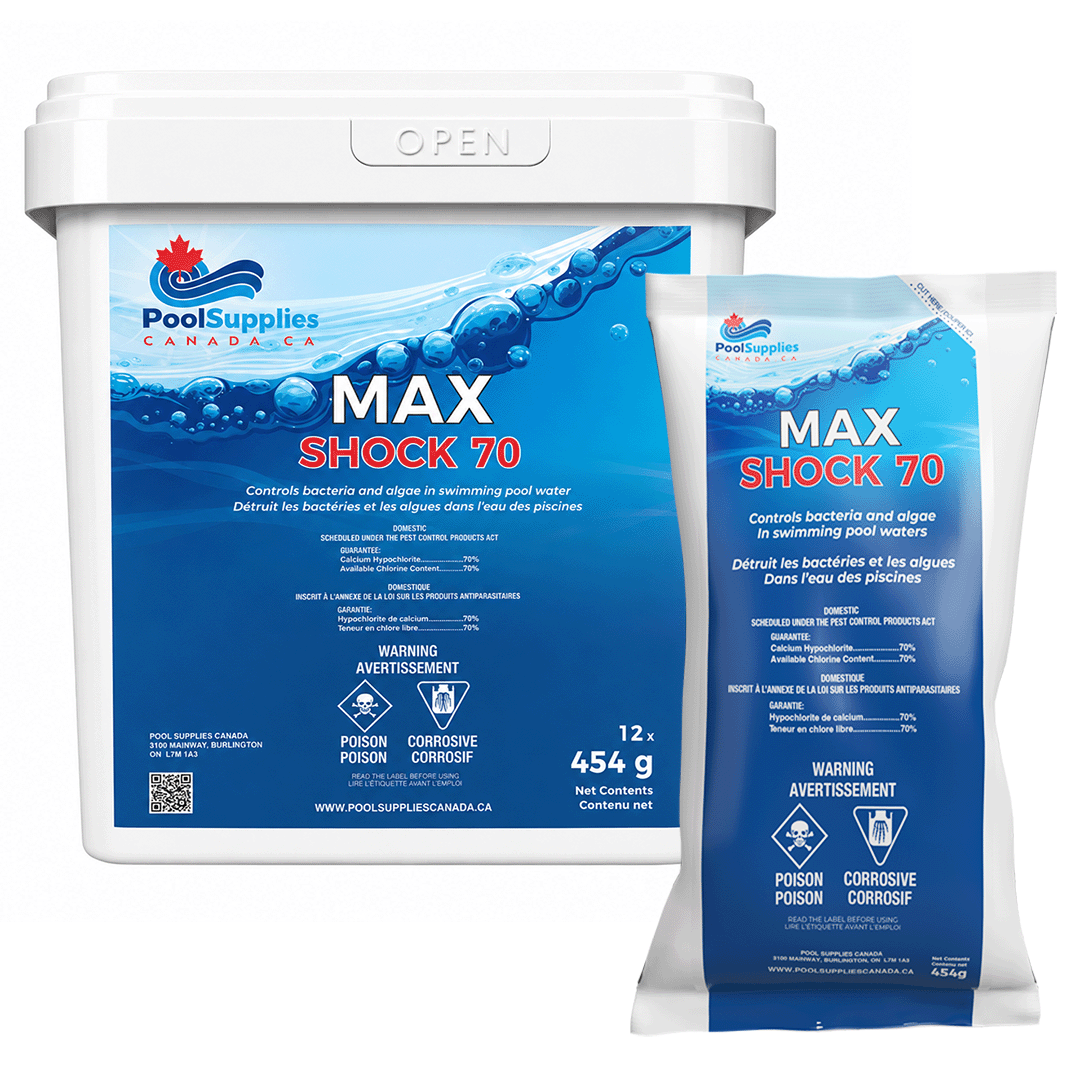 Max Shock 70 by Pool Supplies Canada (Pail of 12 x 450g Pouches)