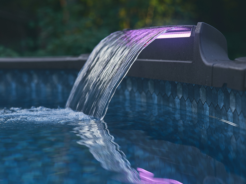 Open Box Carvin Gray StarFall Waterfall Ledge For Whitewood Gold Series Pools