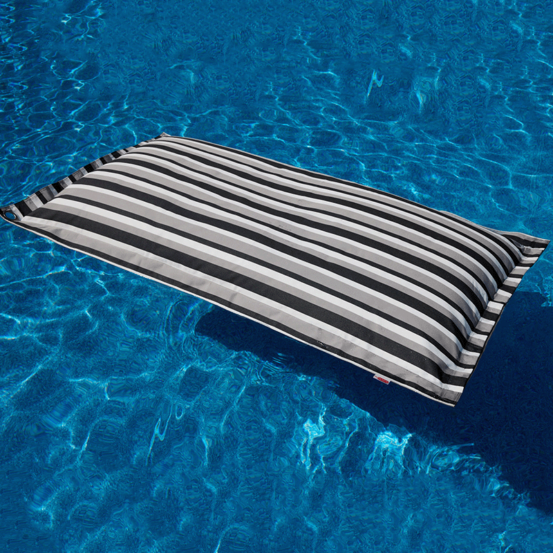 Open Box Oasis Bean Bag Pool Float (Black Stripes)