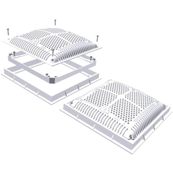 Hayward Commercial Frame and Cover - Dual Pack 12sq High Flow