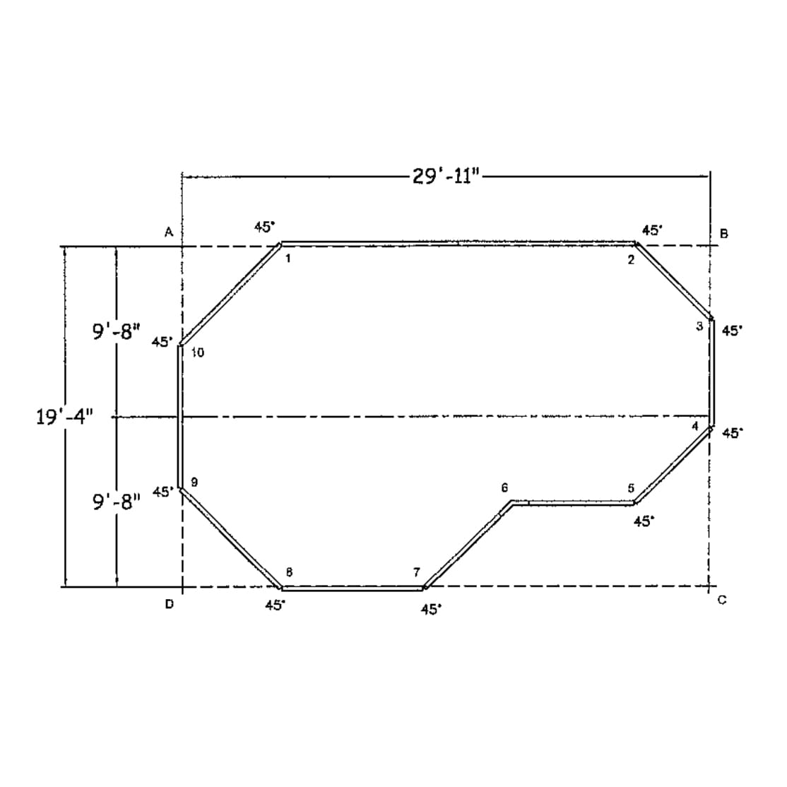 20 x 30 ft Kidney Vinyl Lock In Winter Cover