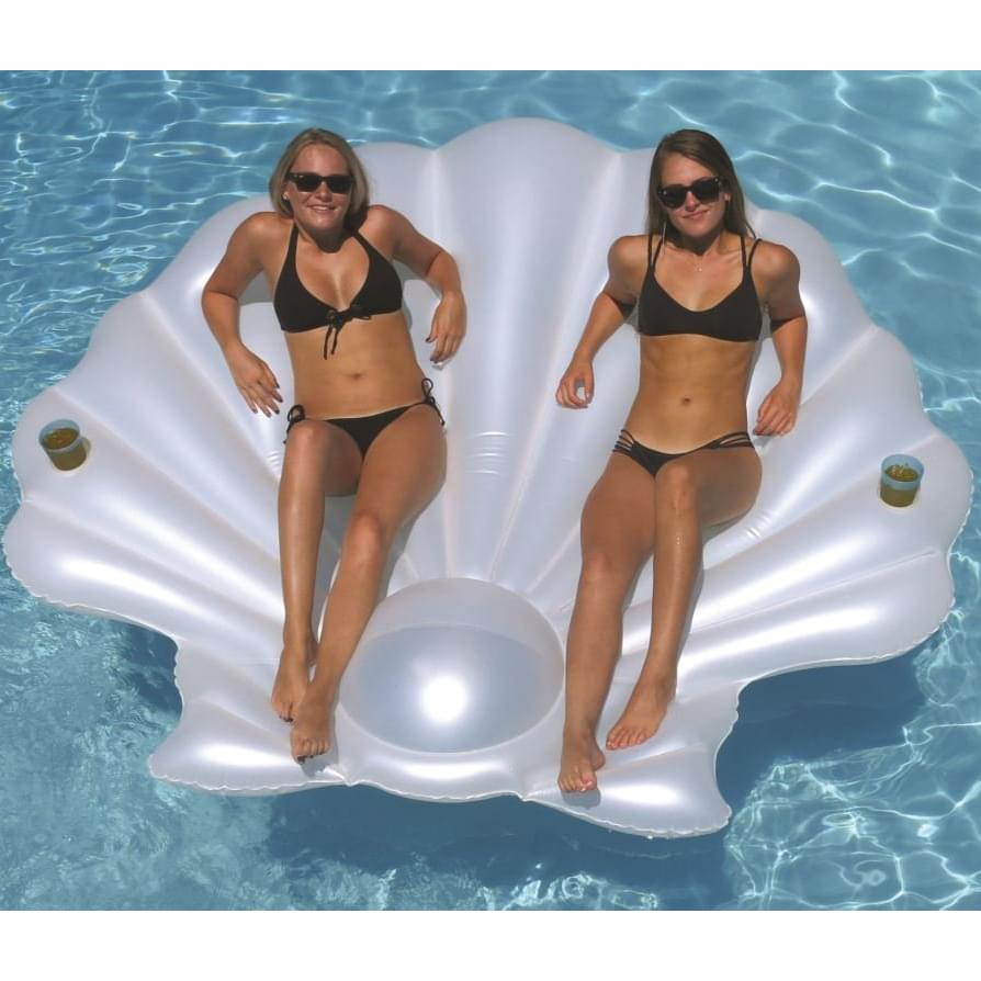 Seashell Island Deluxe Floating Pool Lounger