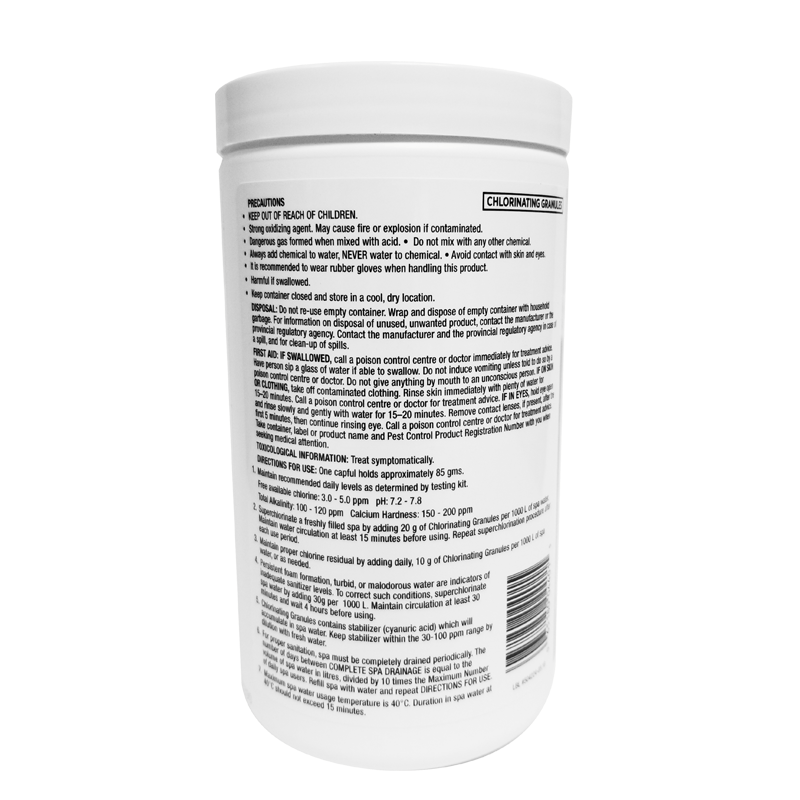 Spa Chlorine Granules (800g) by Pool Supplies Canada