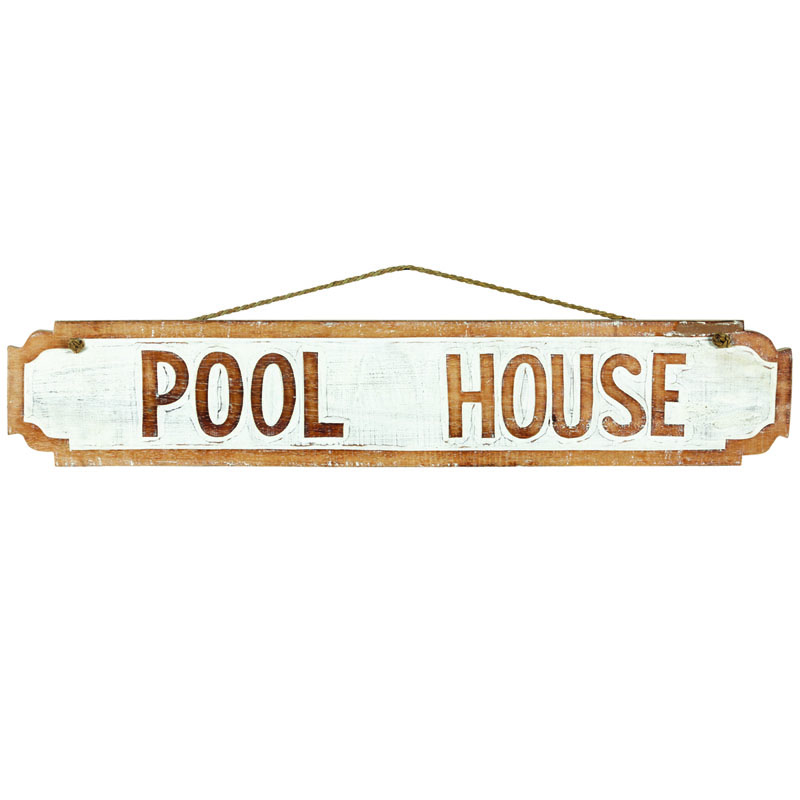 Pool House Decorative Outdoor Sign