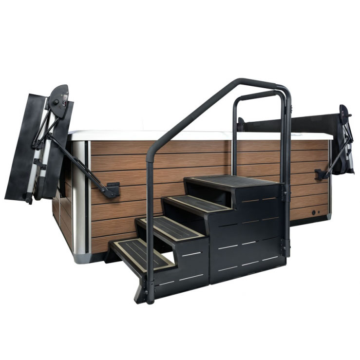 Leisure Concepts ModStep 4 with Step and Rails (Mocha)