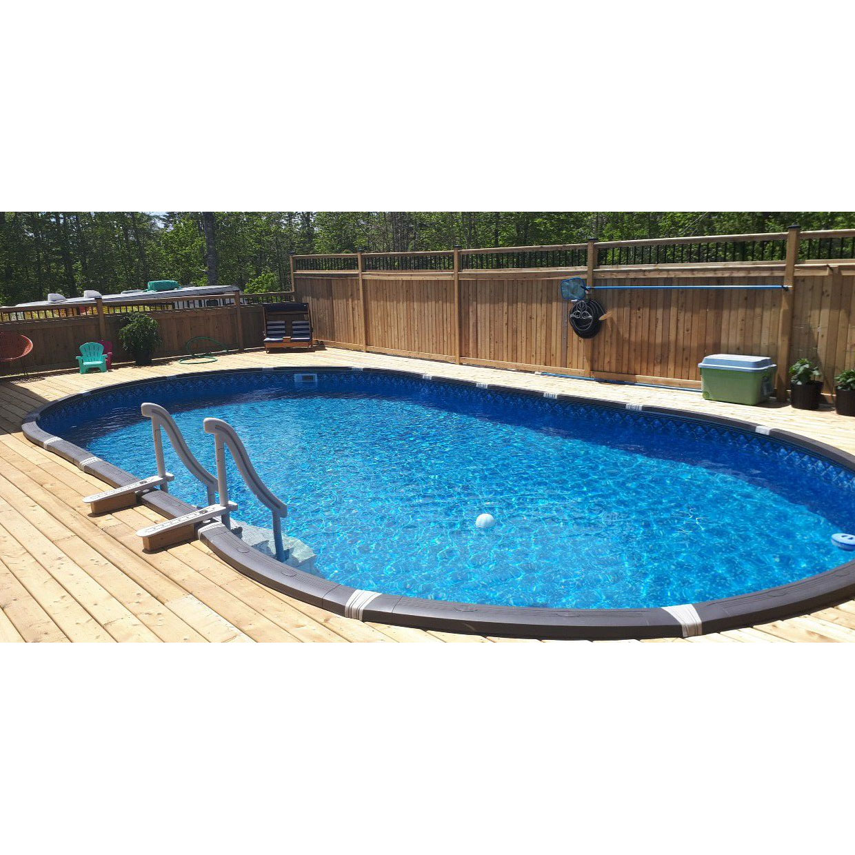 Element 15 X 30 Ft Oval Above Ground Pool With Liner And Skimmer