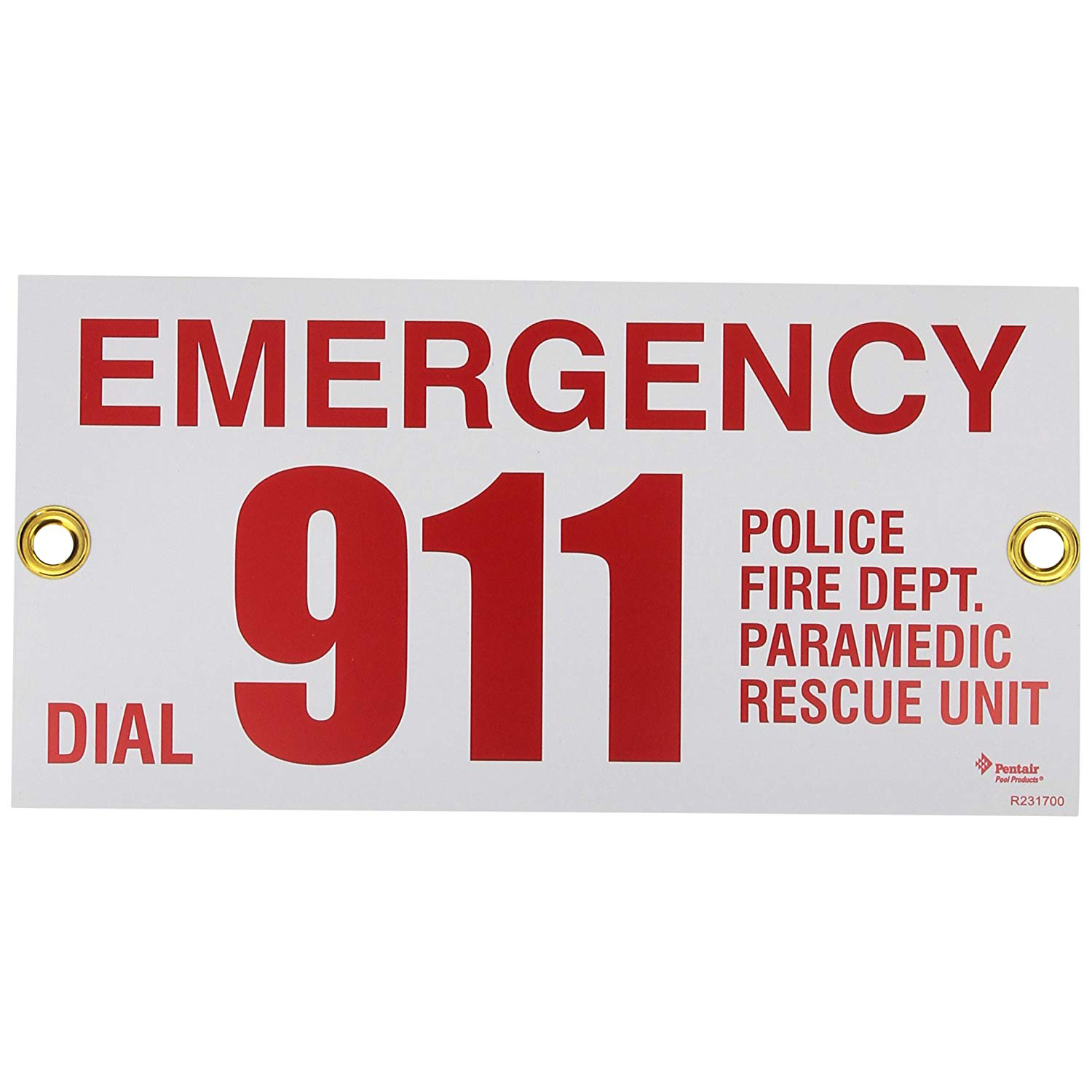 Panneau de contact d'urgence 911