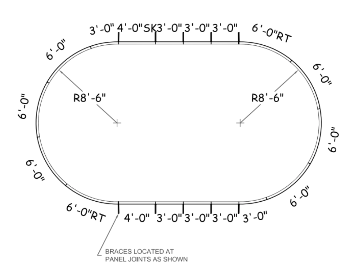 Couverture d'hiver ovale en vinyle verrouillable de 17 x 30 pieds