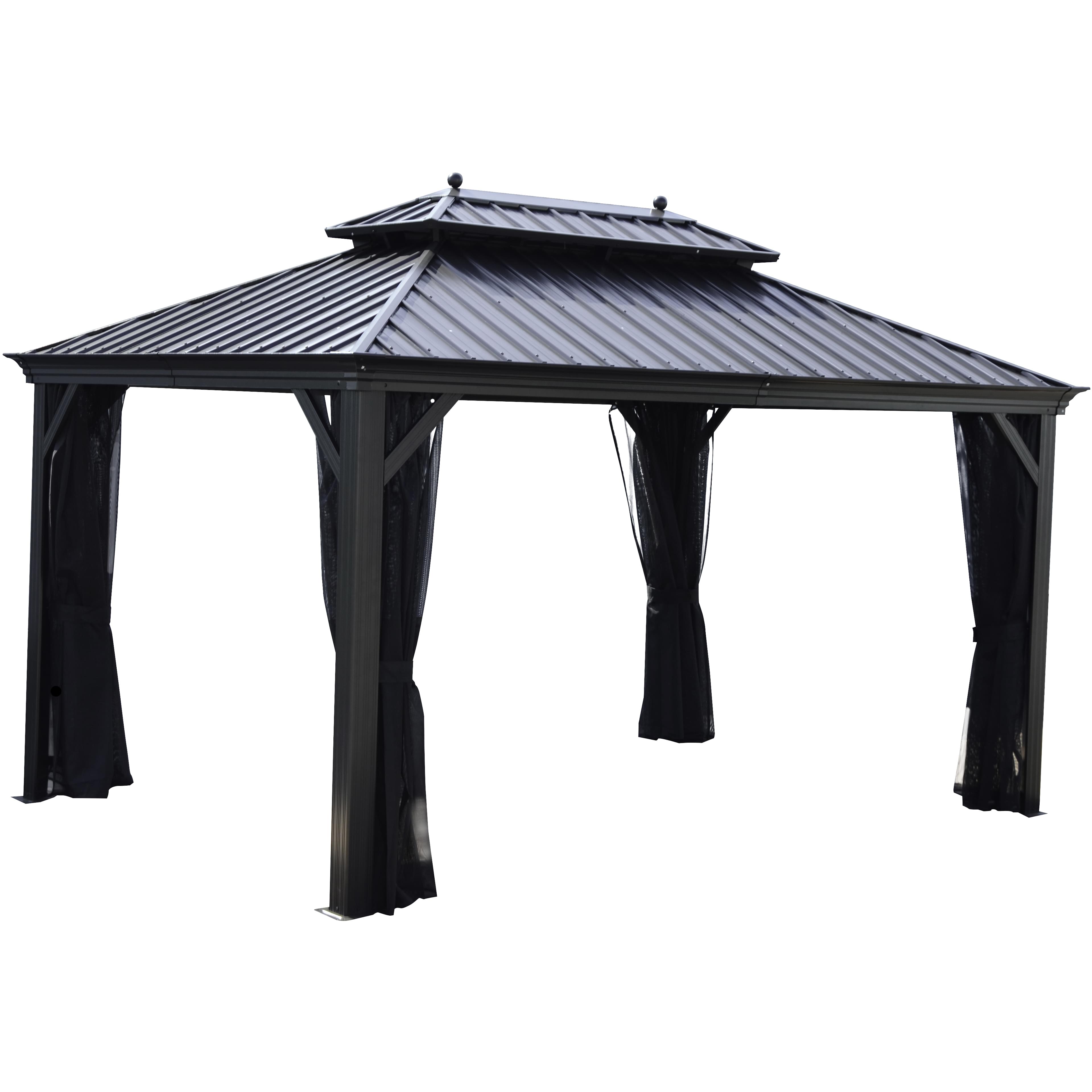 Gazebo Rosseau 12 x 12 pi (Anthracite/Noir)