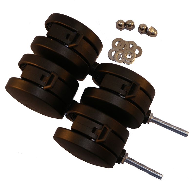 Rocky's - 585 - Roue de 4 pouces (lot de 4)