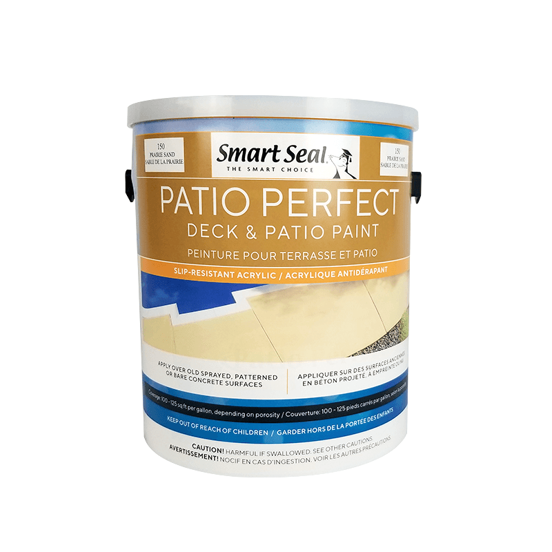 Peinture acrylique pour terrasse Smart Seal Patio Perfect (sable des prairies, 1 gallon)