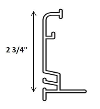 Margelle flexible creusée à double voie grise en sections de 8 pieds
