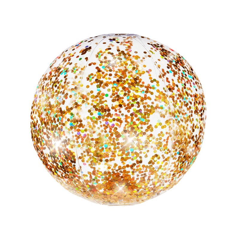 Ballon de plage géant pailleté Gold Pool Candy