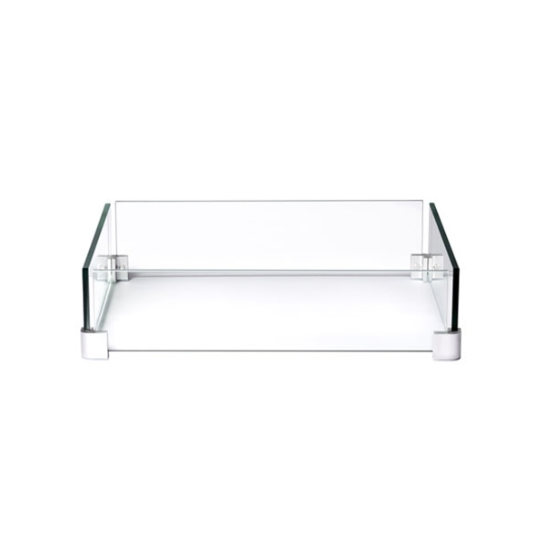 42 Inch Square Fire Pit Glass Windscreen