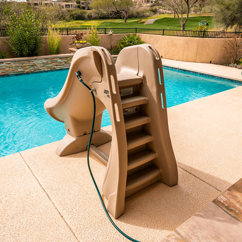Slideaway Safe Removable Inground Pool Slide Taupe Supplies Canada Slideaway Safe Removable Inground Pool, Used Swimming Pool Slides For Inground Pools