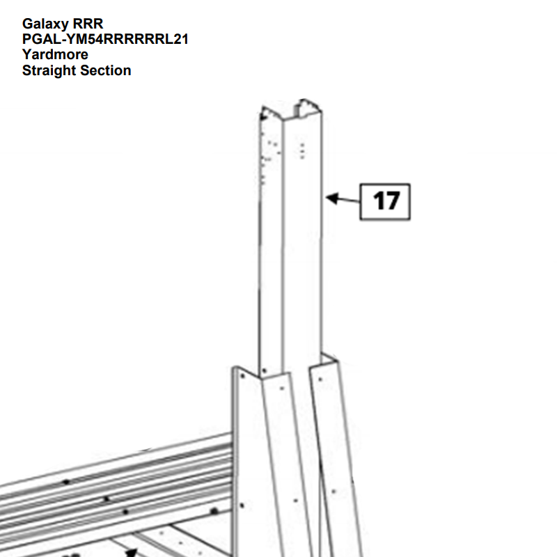 Straight Side Steel Upright - 22151 (Single)