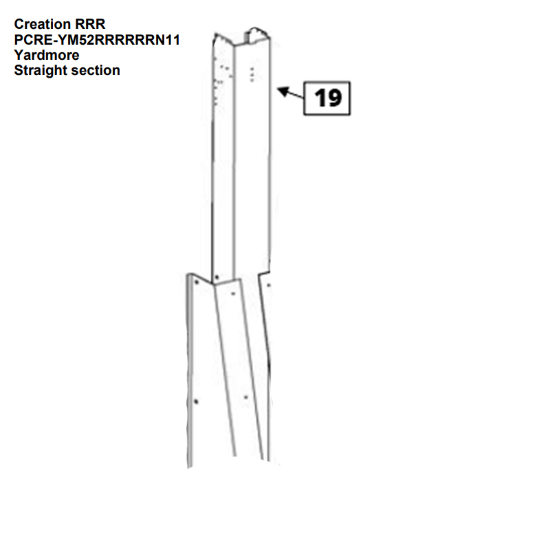 Straight side steel upright 52ft 18573