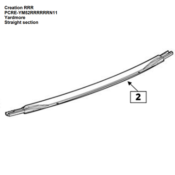 Bottom Rail-Transition (End of Straight Side Section Left) - 1081507000030 (Single)