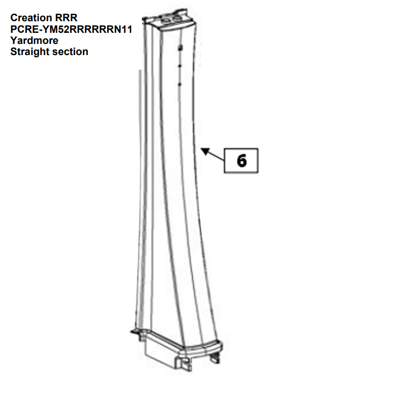 Couvercle vertical 52 pouces (simple) 10209000002