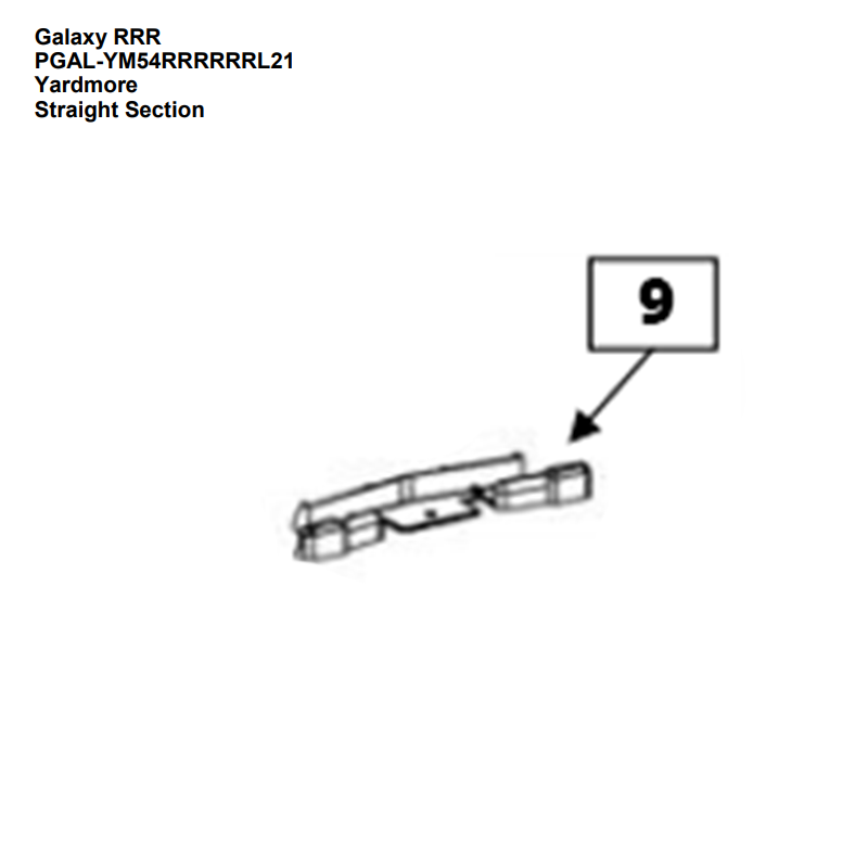 Plaque inférieure en résine (section droite) - 10433000000