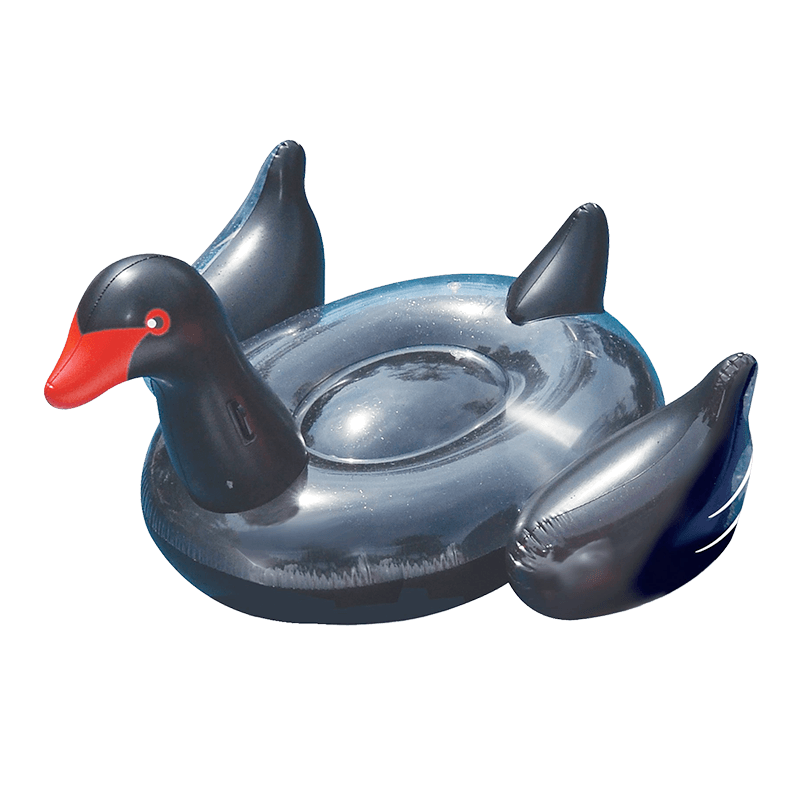 Flotteur de piscine géant en forme de cygne noir