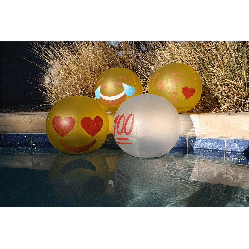 SolarGLO Emoji flottant de lumière solaire (Emoji visage de baiser)