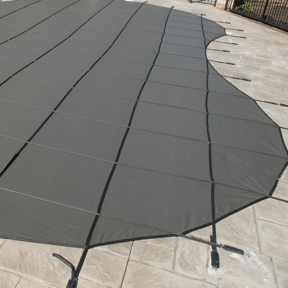 14 x 28 ft Rectangle with 6 ft Center Step Stock Safety Covers
