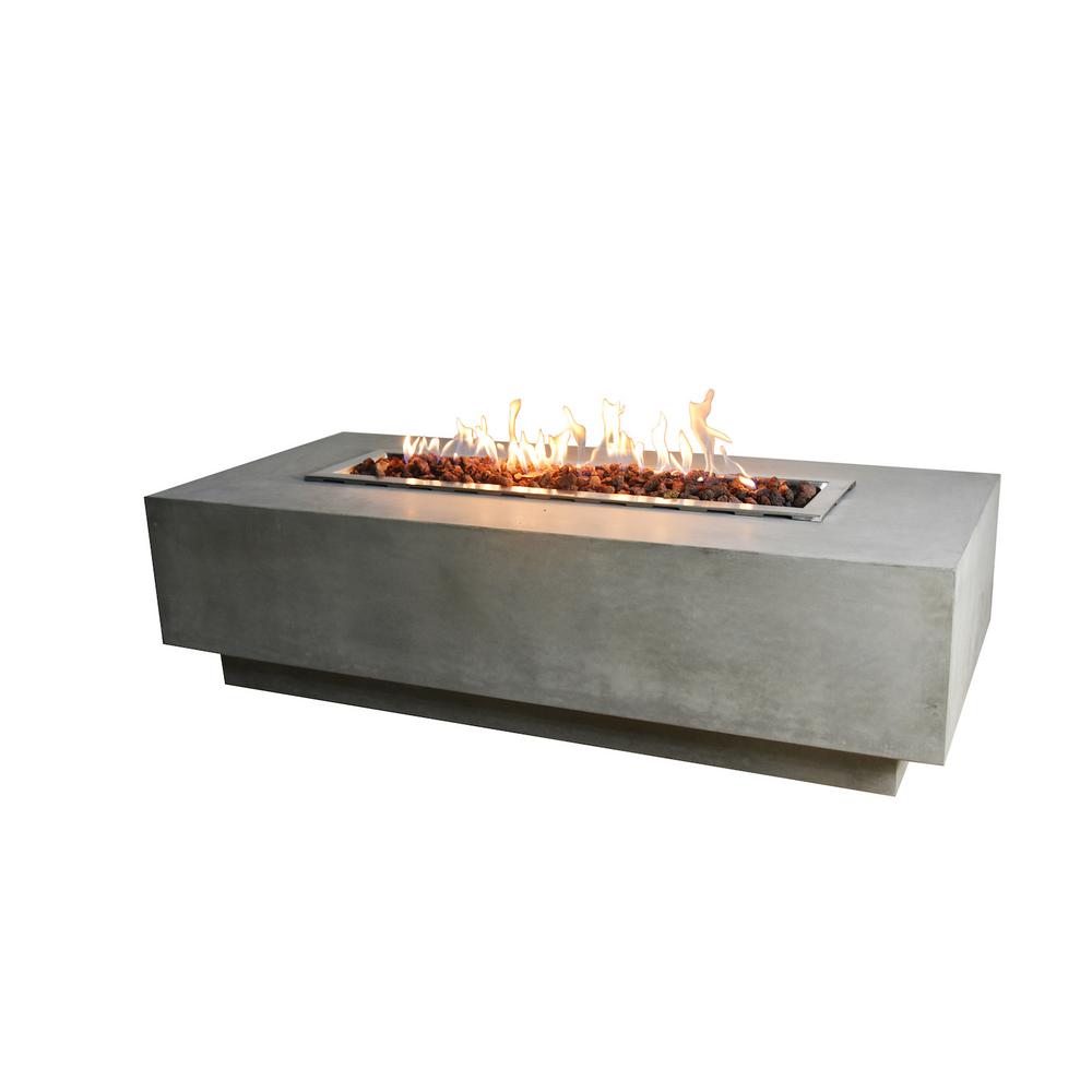 Granville 60 Inch Rectangular Propane Fire Table with Cover Pool