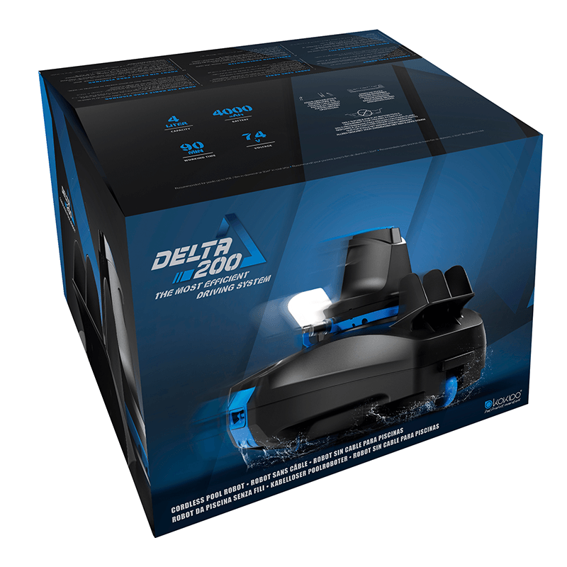 Robot nettoyeur de piscine Kokido Delta 200 sans fil et rechargeable