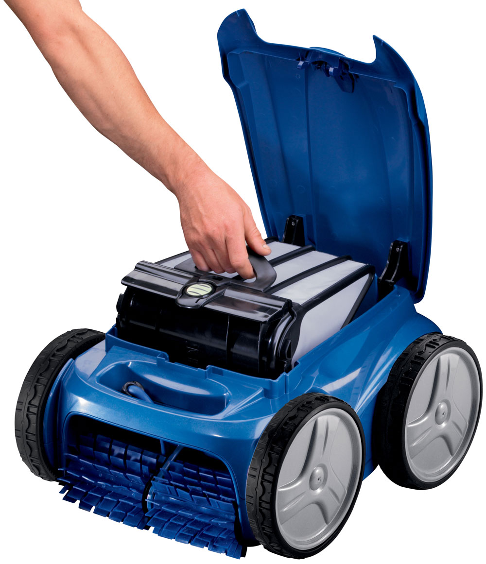 Open Box Polaris 9350 Sport Inground Robotic Pool Cleaner with Caddy Cart