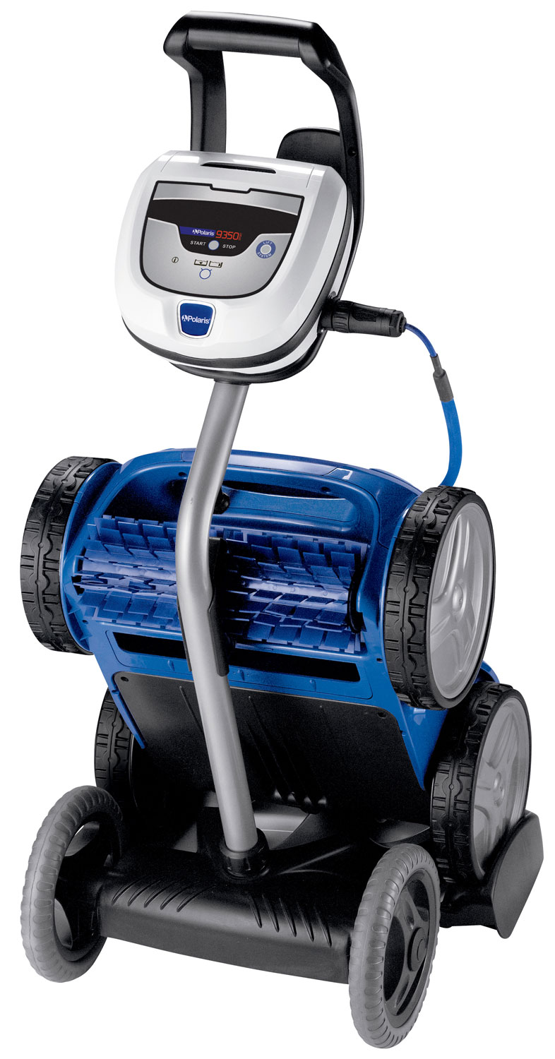 Open Box Polaris 9350 Sport Inground Robotic Pool Cleaner with Caddy Cart