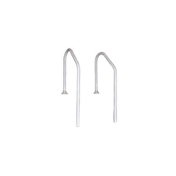 Access Two White Aluminum Handrails for The Step