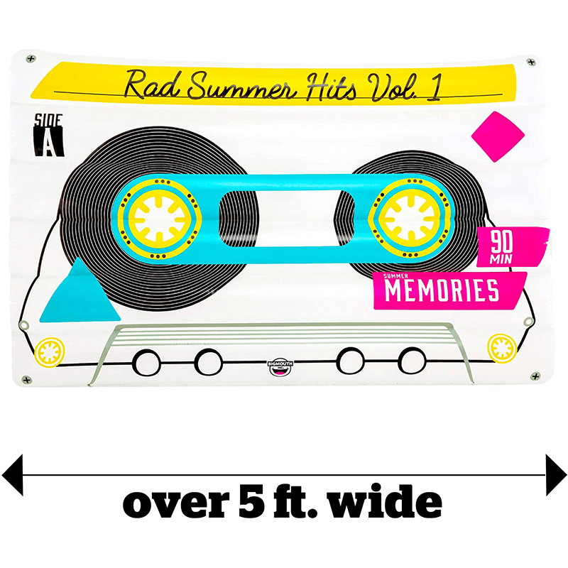 Discontinued Giant 5 Ft Long Cassette Tape Ride On Pool Float